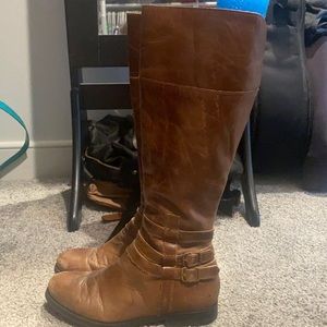Brown tall boots